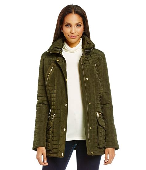 michael kors green coat|michael kors green jacket women.